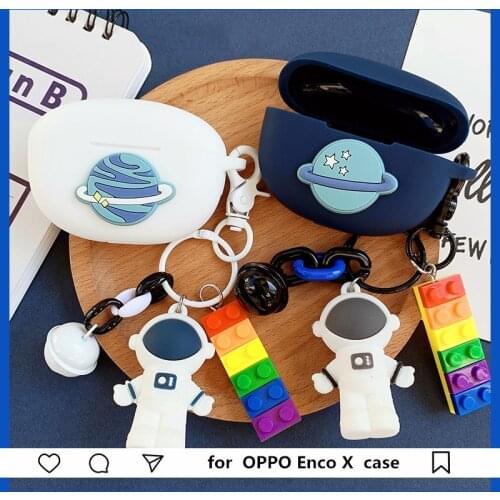 Cute Earphone Protective Cover For OPPO Enco X TWS Wireless Bluetooth Earphone Silicone Case Earbuds Charging Box