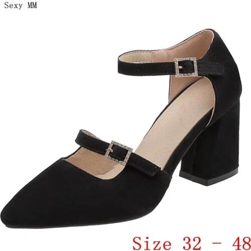 Women High Heels Pumps D'Orsay High Heel Shoes Stiletto Woman Party Shoes Kitten Heels Small Plus Size 32 - 48