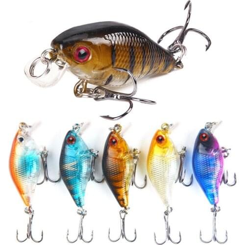 1Pcs Minnow Fishing Lure 40mm 4.6g Crankbait Hard Bait Artificial Wobbler Bass Jig Swimbait Fly Fishing Tackle Accessories 2021