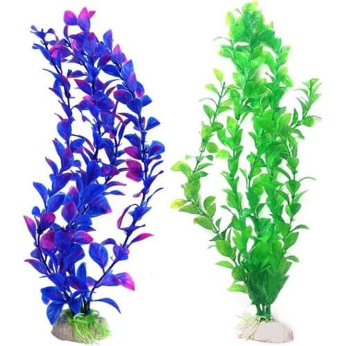 25cm Artificial Water Grass Simulation Aquatic Fish Tank Plant Green Purple Weed Plant Landscape Ornament Aquarium Decoration