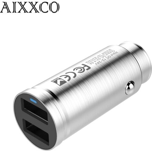 AIXXCO Dual Usb Car Charger Adapter 2 usb Port Led 4.8A Smart Car-charger for Iphone Samsung Phone car