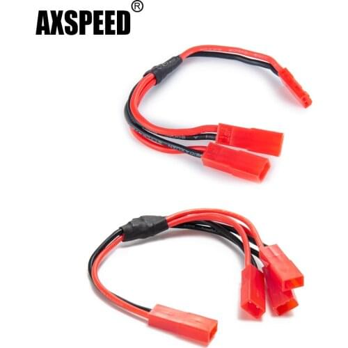 AXSPEED JST Plug Distributor Female Connector Y Cable for Traxxas TRX-4 1/10 RC Crawler Car Truck Cooling Fan ESC Battery Motor