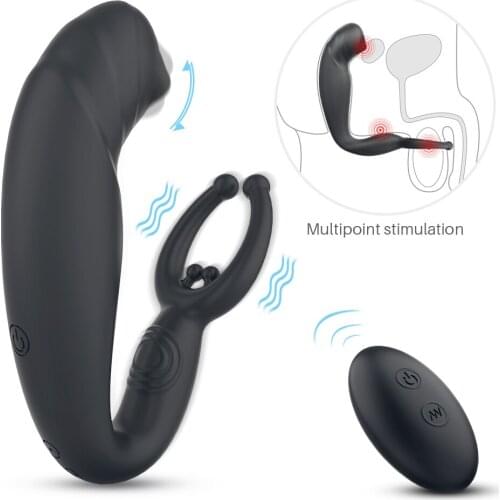 Wireless Remote Control Prostate Massager Double Motor Gay Sex Toys Anal Plug Butt Plug Vibrator With Clip Anal Toys For Men