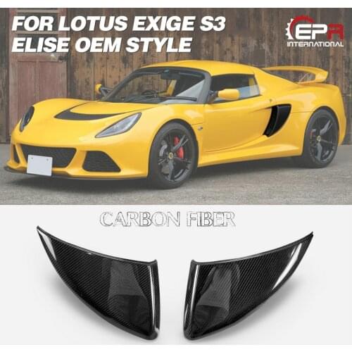 Glossy Finish Fender Air Vent Fibre Drift Intake Duct Cover Kit For 04-11 Lotus Exige S3 Elise OEM Style Carbon Fiber Side Scoop