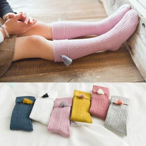 Girls Socks Knee High Bows Solid Sweet Cute Baby Kids Toddler Infant Socks Long Tube Sock Children