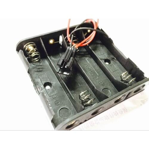 4AA 4 AA Battery holder case box plug SM-2P Mael Toy battery box With Connector