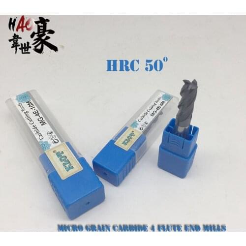 HRC50 1 2 3 4 5 6 8 10 Carbide end mill Milling cutting Tools Alloy Tungsten Steel Milling Cutter EndMills CNC machine end mills