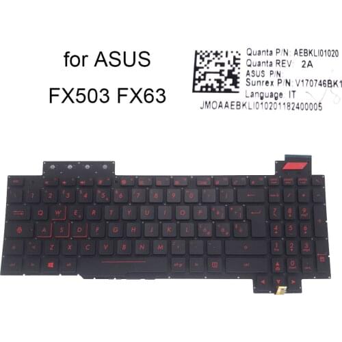 Italian backlit Keyboard for ASUS ROG FX503V FX503VD WH51 FX503VM EH73 FX503 Euro IT Italiano notebook pc keyboards AEBKLI01020