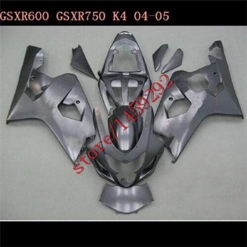 Fairing kits for GSXR600 750 K4 04 05 GSXR600 GSXR 750 K4 04 05 GSXR600 750 2004 2005 full gray Fairings workbody kit