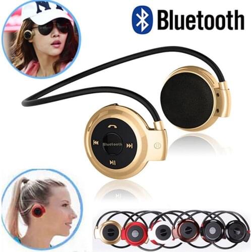 Mini 503 Bluetooth Headset Headphone Earphone Music Neckband MP3 Wireless Sport Earphones with Micphone Support Storage Card