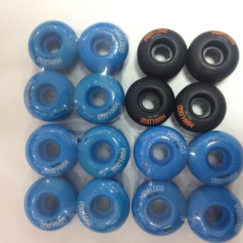 Mini Logo Skateboard Wheel 101A ABS Rebound Hard Wheels U-pool Terrain Action Wheels 50MM 54MM Double Rocker Board Deck Wheels