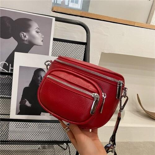 Fashion genuine Leather Shoulder Bag Portable Elegant Women Large Capacity Mother Daily Square Bag Travel Multi-zipper Messenge