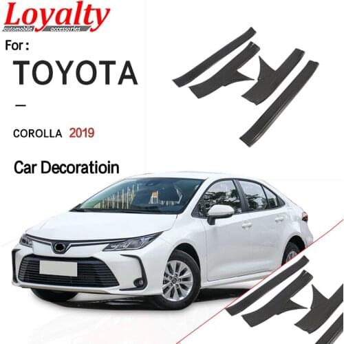 Loyalty for Toyota Corolla 2019 Door Sill Scuff Plate Threshold Pedal Pad Cover Black Trim Car Styling Auto Accessories