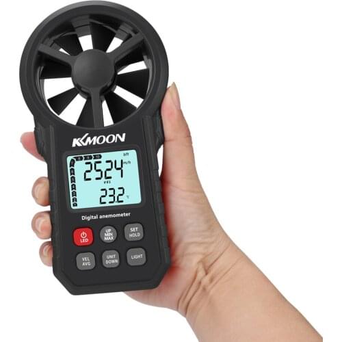 KKMOON Anemometer Portable Wind Speed Meter CFM Meter Wind Gauge with LCD Backlight for Weather Data Collection Outdoors