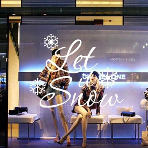 Christmas SnowFlake Wall Sticker Windows papel mural adhesivo kids room kitchen toilet Decor Home Shop Decals