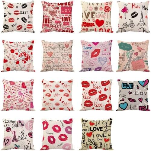 Letter Printed Throw Pillow Case 45*45 Linen Pillowcases Decorative Pillows Throw Pillow Cover Pillow Cases Throw cushion cover