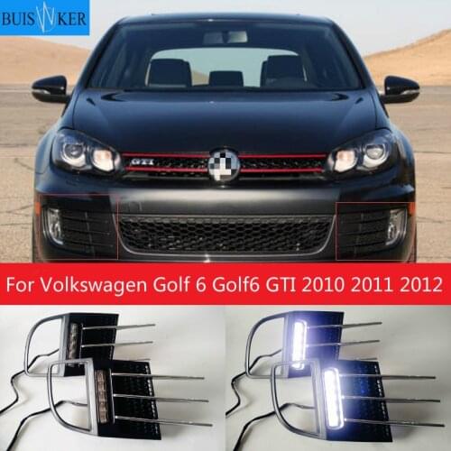 LED Daytime Light Running Light DRL Front Fog Lamp Day Light fog light For Volkswagen Golf 6 Golf6 GTI 2010 2011 2012 Auto