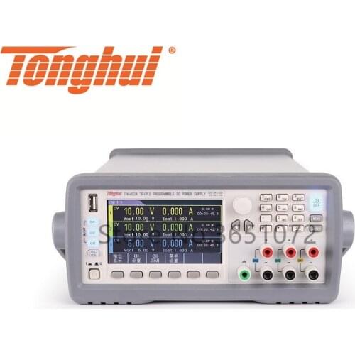 TH6402A Triple-channel Programmable Linear DC Power Supply 0-30V/3A/90W*2, 0-6V/5A/30W*1, 10mV Resolution