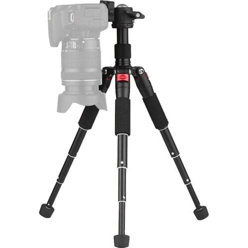 Andoer K521 5-section Extendable Aluminum Alloy Tripod with Mini Ball Head 1/4"Screw Mount for Canon Nikon Sony DSLR ILDC Camera