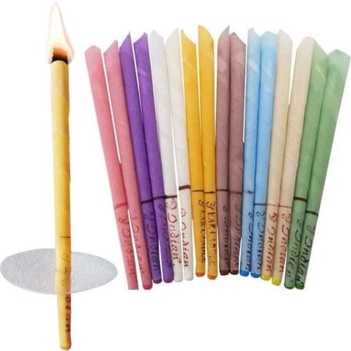 20-50- 100 pieces of aromatherapy ear candle quiet bergamot horn with plug ear maintenance Matching tray