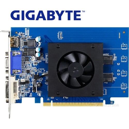 GIGABYTE Graphics Card GT710 1GB 64Bit GDDR5 Video Cards for nVIDIA VGA Cards Geforce Original GV-N710D5 GT 710 Hdmi Dvi Used