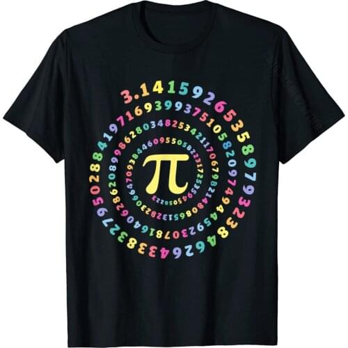 Funny Pi Day Shirt Spiral Pi Math Tee For Pi Day 3.14 T-Shirt Europe Tees For Men Plain Cotton Top T-Shirts Printed