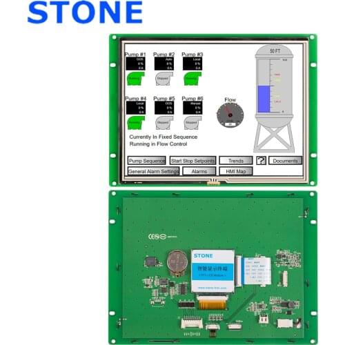 8.0" UART LCD Display with Driver + Controller + Program for Equipment Touch Control