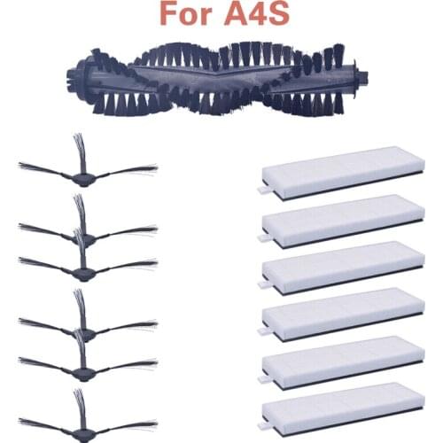 1 *brush + 6 * HEPA filter + 6 *sponge + 10 * side brush for ILIFE robotic vacuum cleaner accessories Polaris chuwi ilife A4 A4s