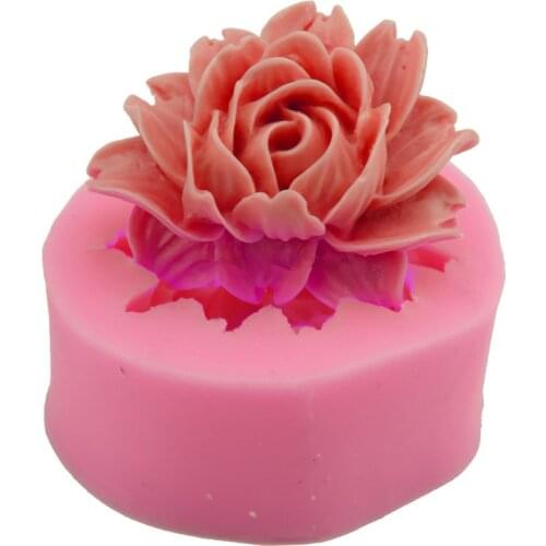 1pc 4.3*5*2cm Flower Shape Soap Mold Silicone Chocolate Mould Tray Homemade Making DIY Flower Candle mould