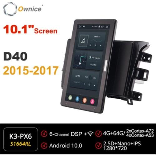 10.1 Inch 720P Ownice 1 Din Android 10.0 Car Radio forNissan navara D40 2015 2016 2017 GPS Audio System Player Auto Rotatable