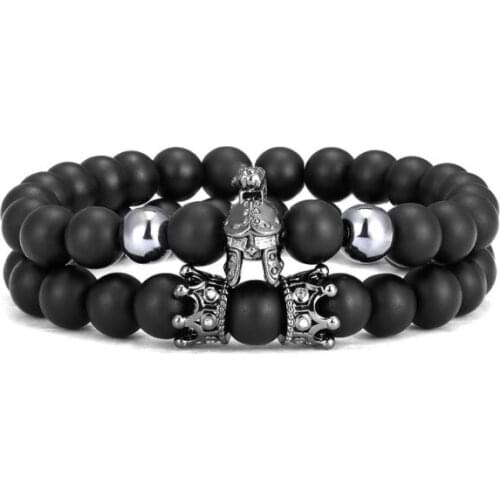 2pcs/lot 8mm helmet ball crown gold silver copper cz zircon cubic zirconia beads bohemian Bracelet Stone Bangles vg34