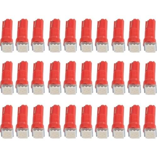 30 Pack T5 1-5050-SMD Automobile / Motorcycle Refit Led Instrument Lamp, Indicator Light, Instrument Panel Lamp