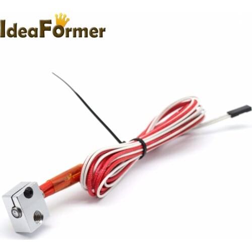 3D printer V6 Heating Aluminum Block +Thermistor with 2 pin +Ceramic Heater 12V 40W for V6 J-head Hotend