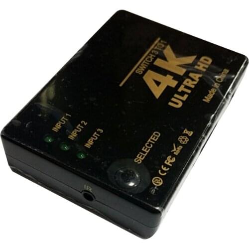 4K 2K 1080P Switcher HDMI-compatible Switch Selector 3 1 Splitter Box Ultra HD for HDTV Xbox PS3 PS4 Multimedia