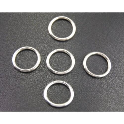 50pcs Silver Color Round Circle Rings Charm Fits Bracelets Jewelry Making 15mm A1941