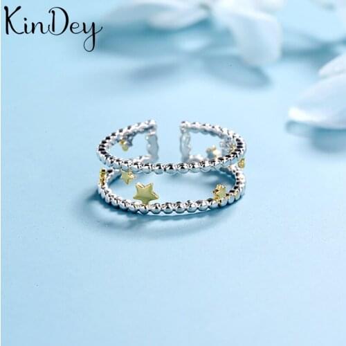 Boho Summer Beach Vacation Knuckle Star Open Rings for Women Adjustable Finger Ring Charm Jewellery Wholesale Gifts