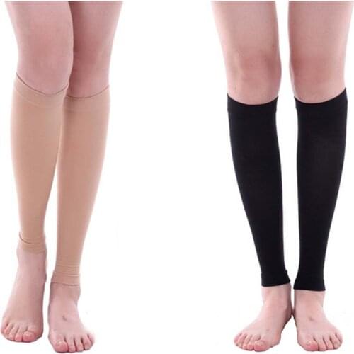 Women Men Open Toe Knee-High Compression Stockings Varicose Veins Treat Shaping Pressure Stockings Foot Care