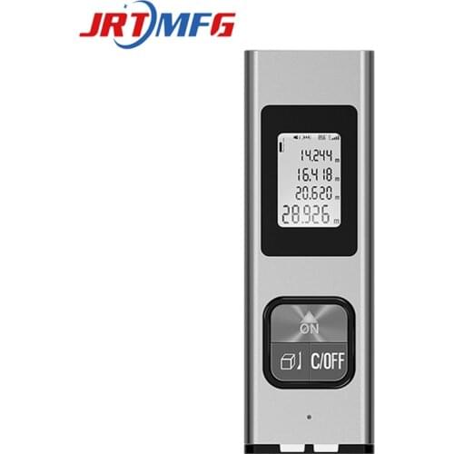 JRTMFG 40m Laser Rangefinder Digital Aluminum Alloy USB Laser Tape Measure Construction Tools MIni Handheld Laser Distance Meter