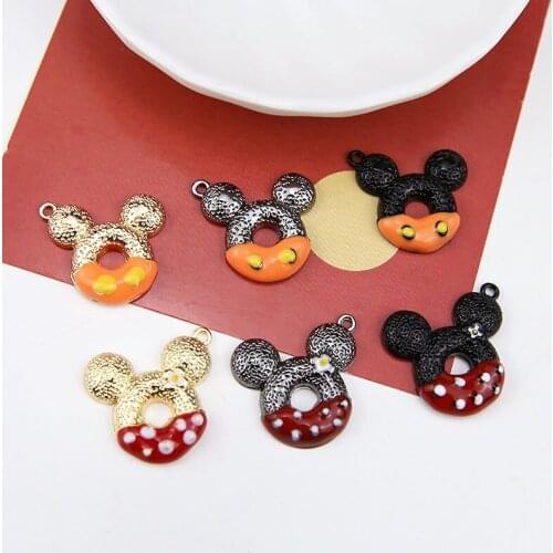 Cute cartoon animal avatar shape 30pcs/lot handmade alloy pendants diy earrings/necklace charms accessory
