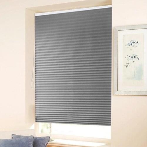Self-Adhesive Pleated Blinds Half Blackout Windows Curtains for Kitchen Bathroom Balcony Shades For Coffee/Office Window