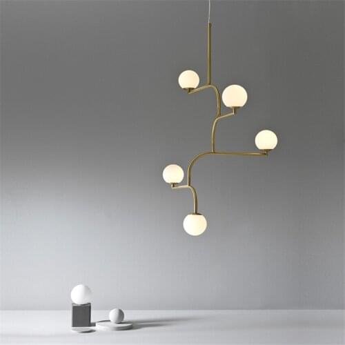 Post Modern Branch Magic Bean Pendant Light G9 Retro Loft Living Room Dining Bedroom Cafe Design Copper Hanging Lamp Luminaires