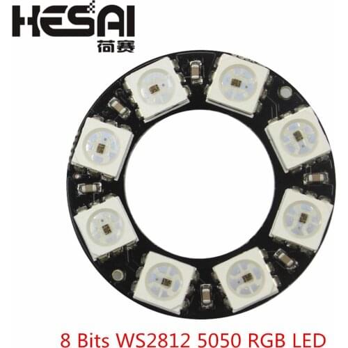 Smart Electronics 8 Bits WS2812 5050 RGB LED Ring Lamp Light with Integrated Drivers for arduino Diy Kit