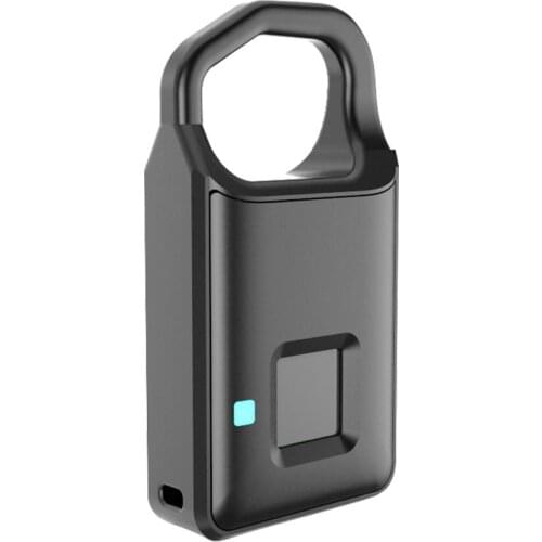 USB Rechargeable Smart Lock Keyless Fingerprint Lock IP66 Waterproof Anti-Theft Security Padlock Door Luggage Case Lock