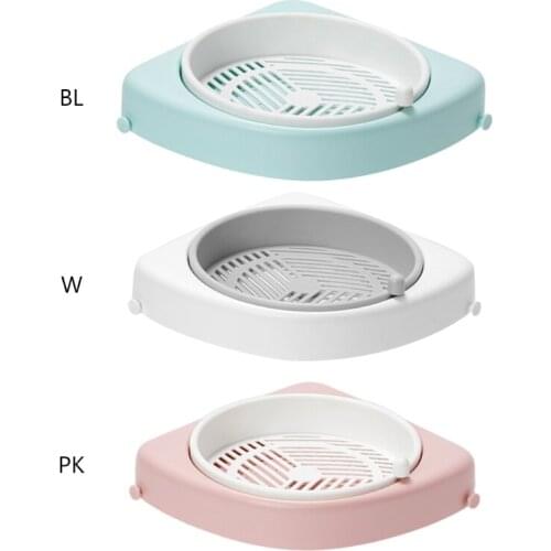 Bathroom 360 Degree Rotating Triangle Shelf Toilet Spinning Corner Storage Rack Au04 21 Dropshipping