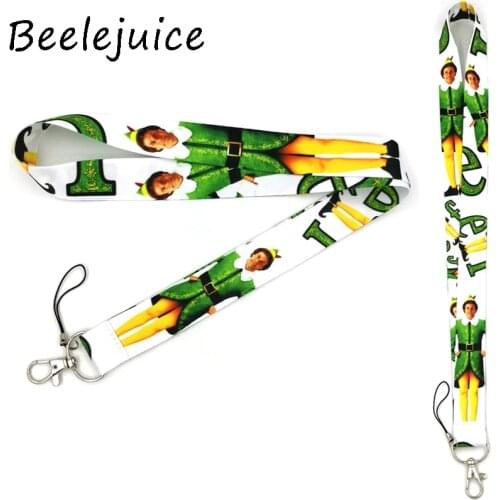 100pcs Christmas elf Mobile phone lanyard For keys ID Card Pass Gym USB badge holder DIY Hang Rope Tags Strap Neck Lanyards