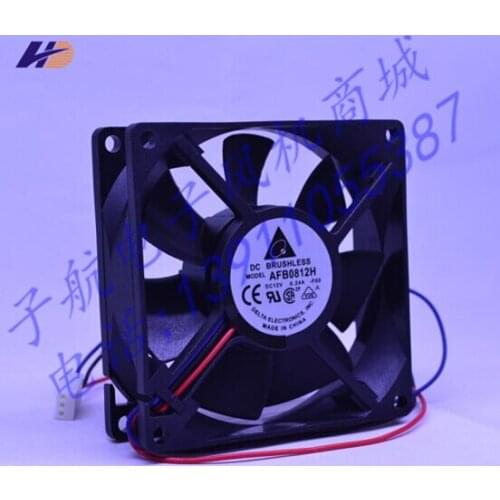 DELTA AFB0812H 80*80*25 12V 0.24A 3 wire chassis fan fan