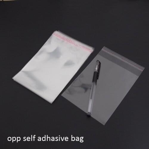 300pcs/lot Clear Resealable Bopp/poly / Cellophane Bag 8x11+3cm Transparent Opp Gift Plastic Packaging Bags Self Adhesive Seal