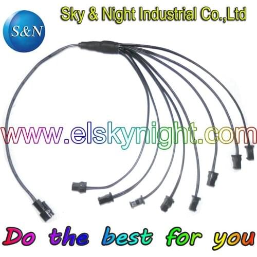 5 pcs/Lot) EL Wire One in eight Splitter+Free shipping