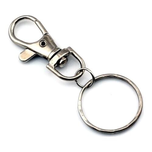 Bulk lots New 50Pcs Zinc Alloy Lobster Clasp Key Rings Keychain Fit Charms 62mm