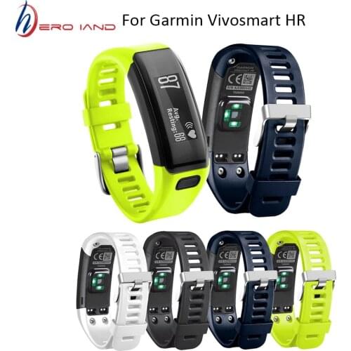 Hero Iand Colorful Soft Silicone Bracelet Replacement Sport Band For Garmin Vivosmart HR 145mm-210mm Wrist Bracelet Strap H7TY0